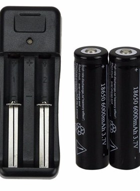 速发2 x 18650 6 00mAh .7VtLi-io Rechgble Ba0tery + 1 x Ba