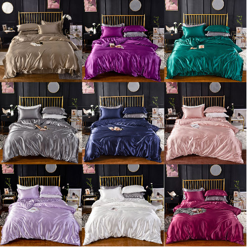 速发Luxury Emulatio SSlk Sati Duvet  iKt eig Size