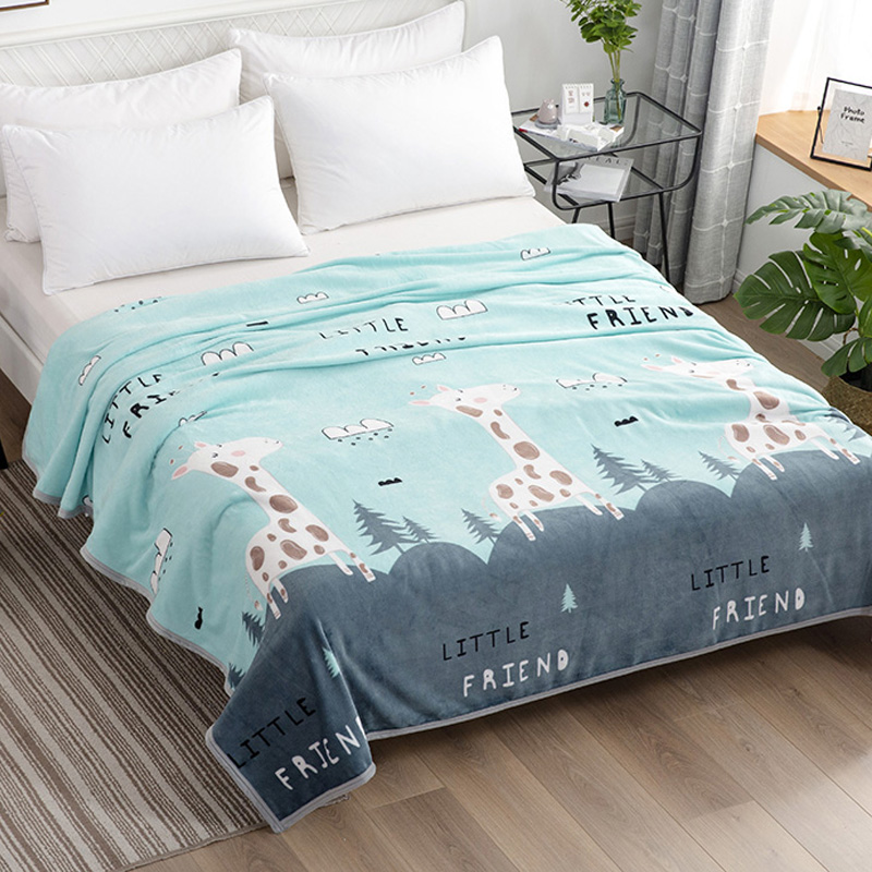 速发珊瑚绒毛毯单法层莱绒薄款毯子秋冬季毛绒学生舍宿保暖法兰绒