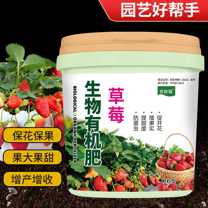 速发草莓专用甜家庭园艺室内种草莓生物有机肥膨果增肥绿植盆栽通