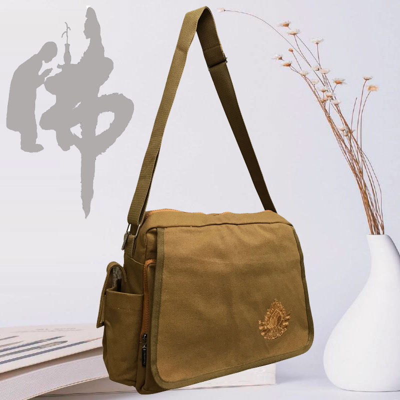 速发禅修佛品法器佛服僧具僧衣禅修袋居士包朝山袋罗汉袋帆布单肩