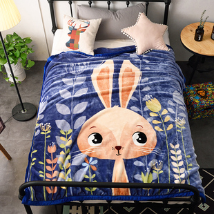 速发学生宿双云毯春秋毯舍层加厚保暖毛毯被子冬季单人盖毯男孩