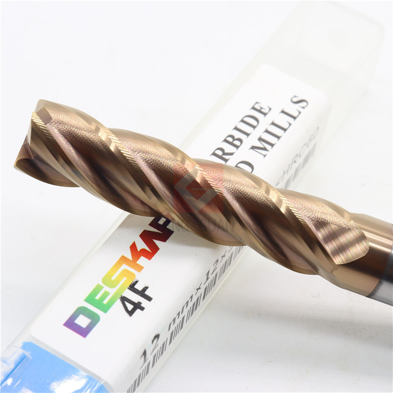 DESKAR戴斯卡钨钢铣刀 60度涂层合金铣刀 4刃 H3 4 5 6 8 10 12 1