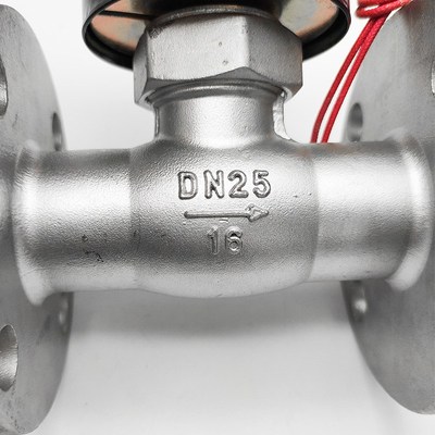 US/2L蒸汽法兰电磁阀耐高温高压常闭220V24V控制气阀DN2025324050