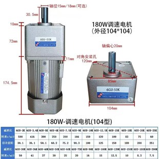 台力减速电机微小型单相220V调速马达60W90W120W400W低慢速正反转