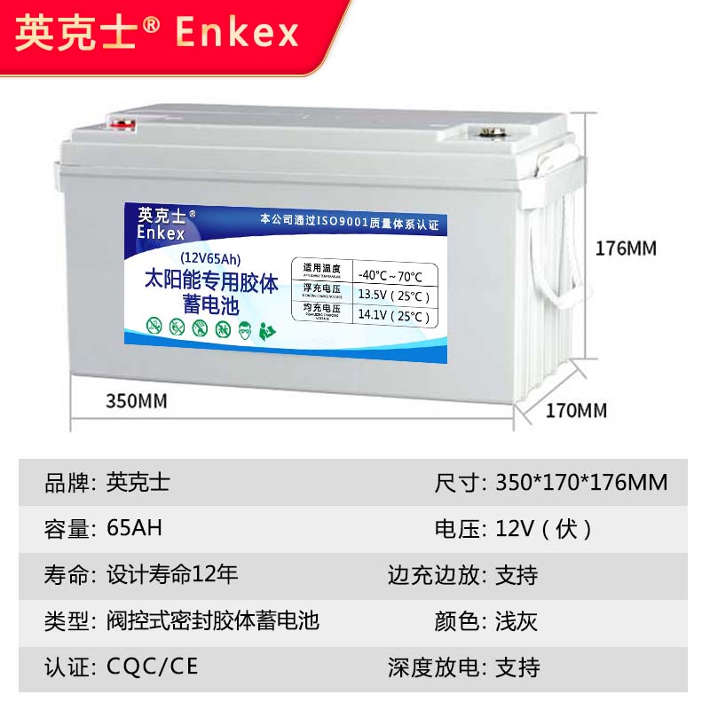 太阳能蓄电池12V家用大容量胶体100ah200ah光伏监控路灯UPS电瓶