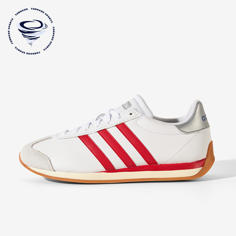 Adidas/阿迪达斯正品女红白色网面复古舒适经典缓震跑步鞋KI6037