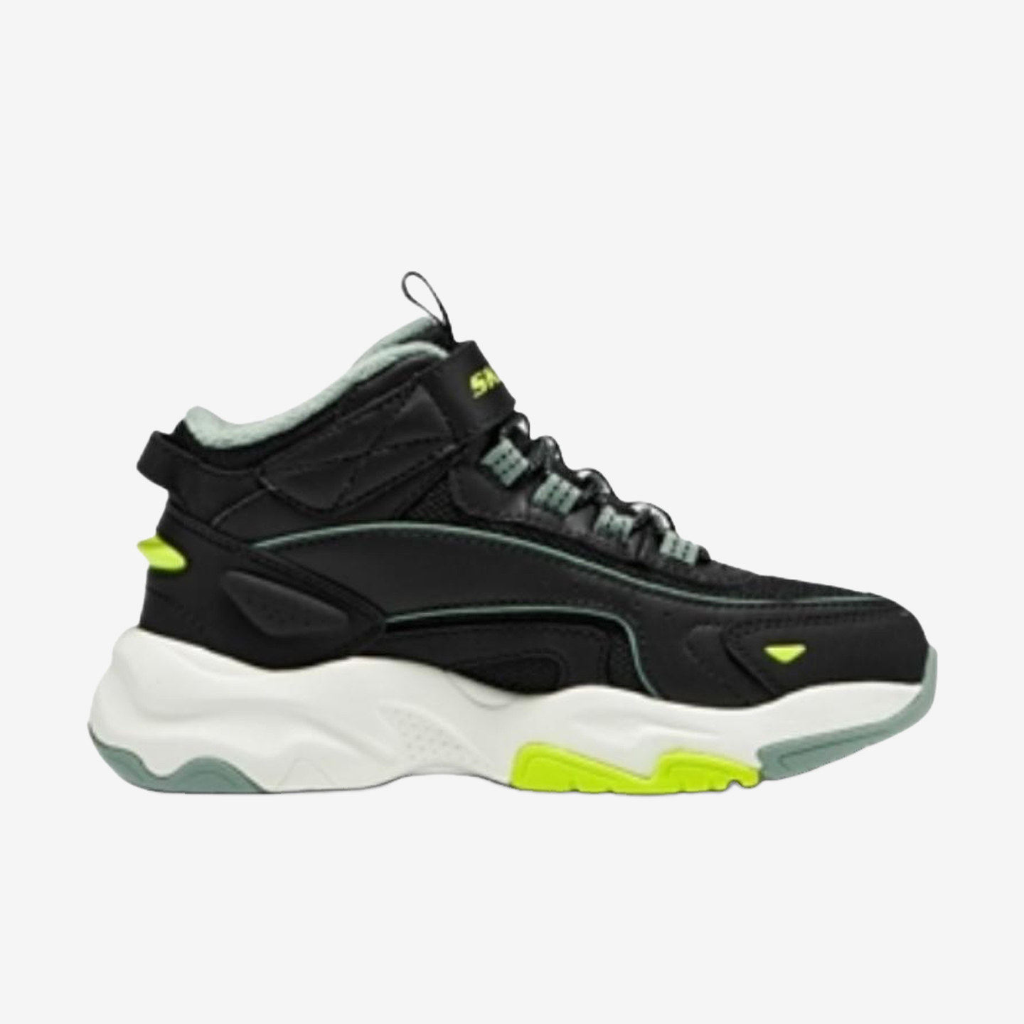 Skechers斯凯奇正品跃界绒绒大童防滑耐磨中帮棉靴406368L-BLK