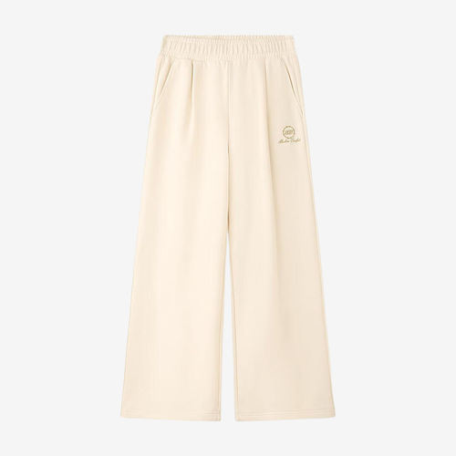 Skechers斯凯奇正品女宽松系带针织舒适运动裤L126W003-01SV