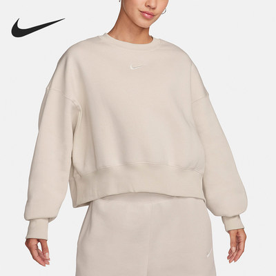 Nike/耐克正品当季新款女士圆领宽松简约运动卫衣DQ5762-104