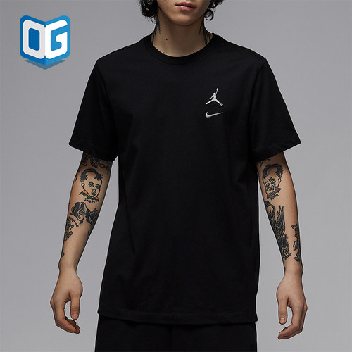Nike/耐克正品JORDAN男士经典休闲针织宽松运动透气T恤IB8915-010