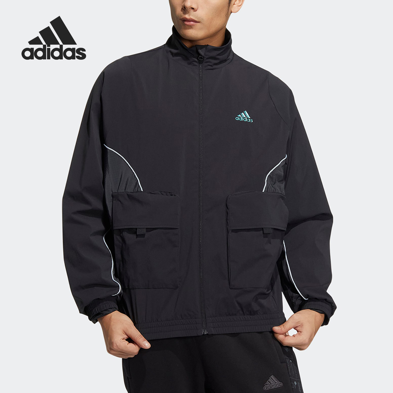 Adidas/阿迪达斯官方正品2022新款男子梭织外套HM5144