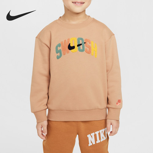 Nike/耐克正品NSW POWDER PLAY小童加绒圆领卫衣HQ7943-200