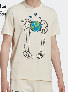 Adidas/阿迪达斯正品三叶草新款男子运动健身短袖T恤HL9239