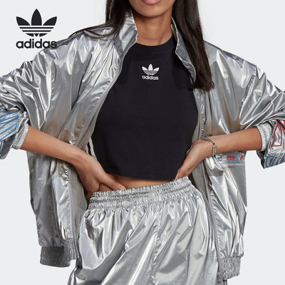 Adidas/阿迪达斯正品当季新款女子立领三叶草运动夹克外套 GT8434