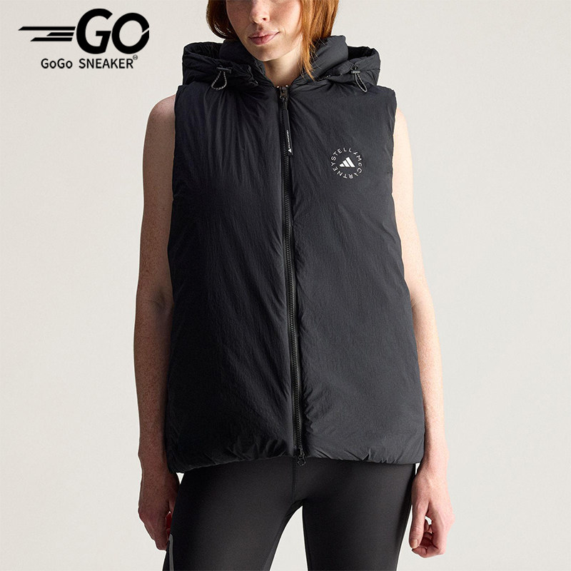 Adidas/阿迪达斯正品SMCPADEDVEST新款女经典黑色马甲棉服JW2038