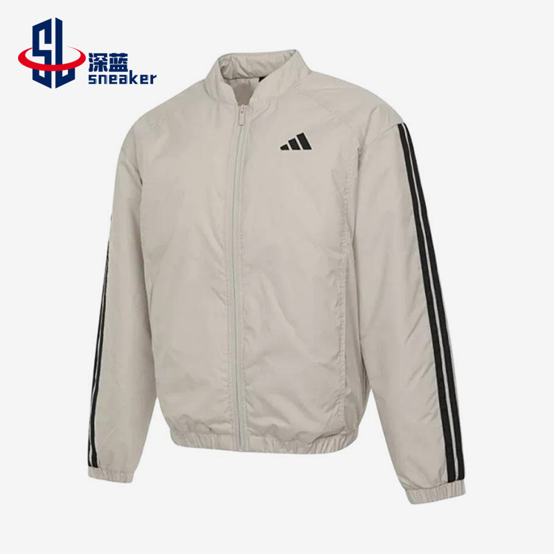 Adidas/阿迪达斯正品ESS 3S INS B J男士运动立领拉链棉服JD1293