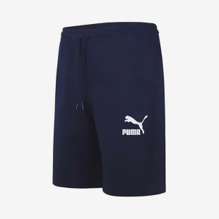 Puma彪马男性综合训练运动纯色系带中腰五分短裤578632-06