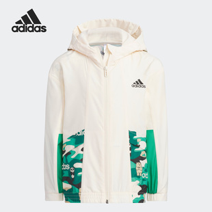 儿童运动连帽夹克外套 WOVEN IN7717 阿迪达斯正品 Adidas