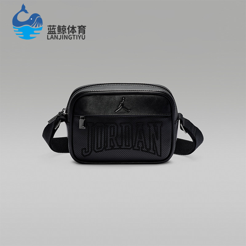 Nike/耐克正品JORDAN穿孔相机包新款男经典黑色斜挎包IR8418-010