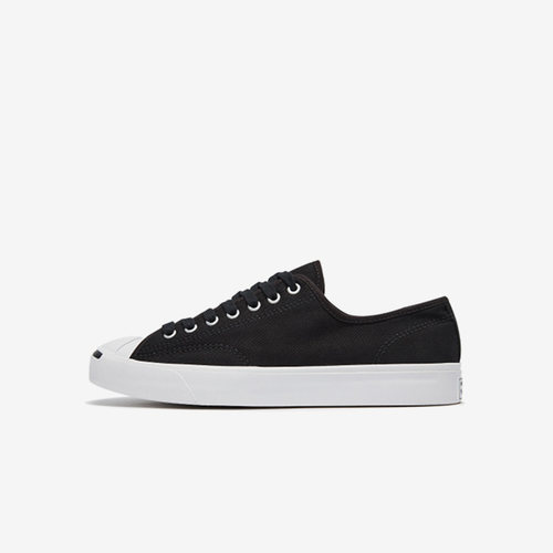Converse匡威 Jack Purcell 经典款开口笑 黑白男女帆布鞋164056C