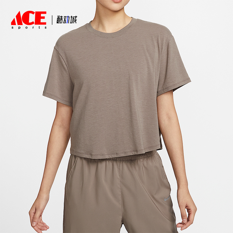 Nike/耐克正品ONE DRI-FIT女士针织耐穿短款短袖HJ1066-233