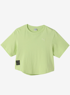 Puma/彪马正品2024新款女士简约时尚透气圆领休闲运动短袖