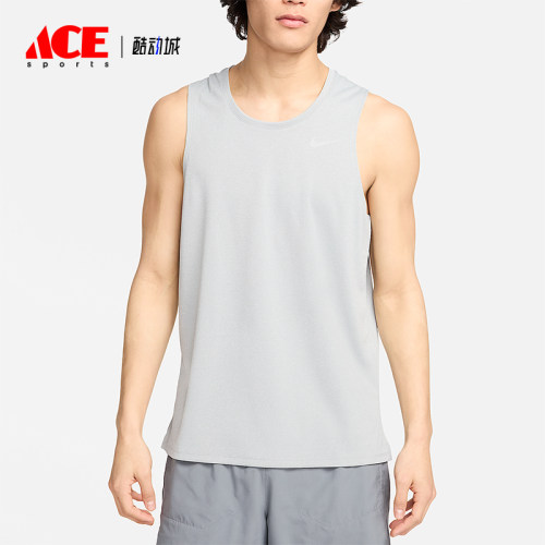 Nike/耐克正品2025男士套头圆领透气网眼跑步背心T恤DV9322-097