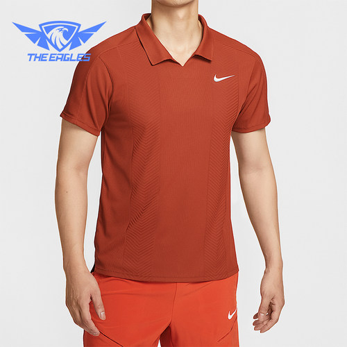 Nike/耐克正品Dri-FIT男士翻领训练透气针织网球POLO衫HM6753-832