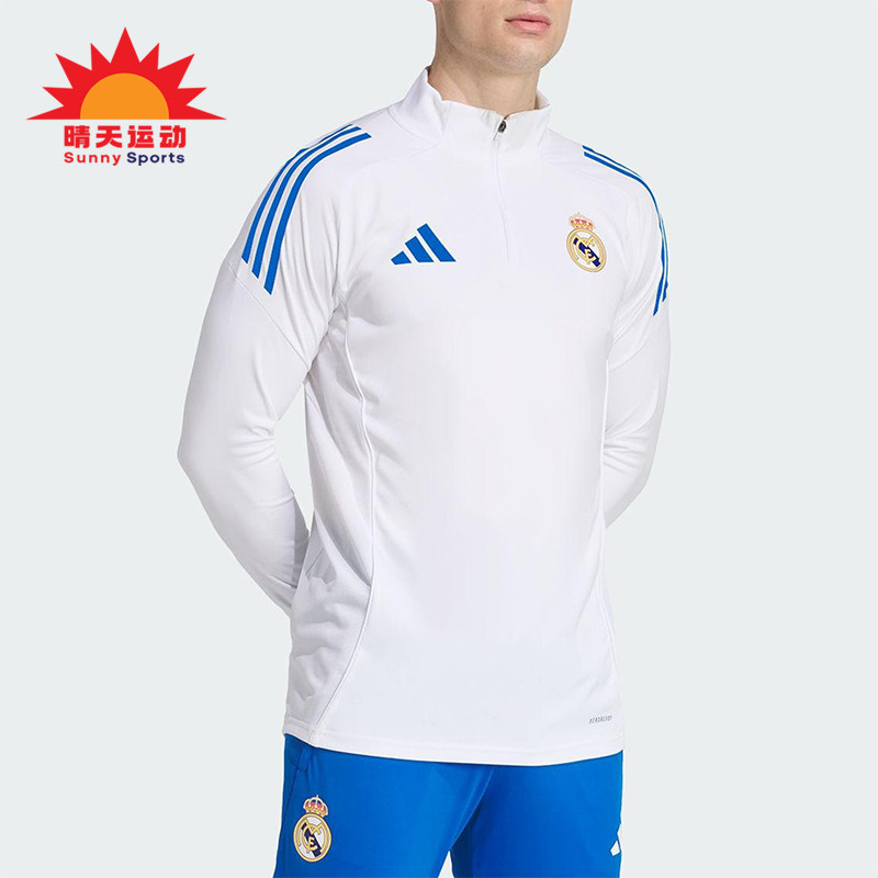 Adidas/阿迪达斯正品春秋男士休闲足球半拉链运动套头卫衣JP4027