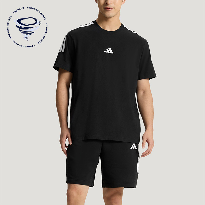 Adidas/阿迪达斯正品轻运动系列新款男女经典休闲短袖套装KX0521