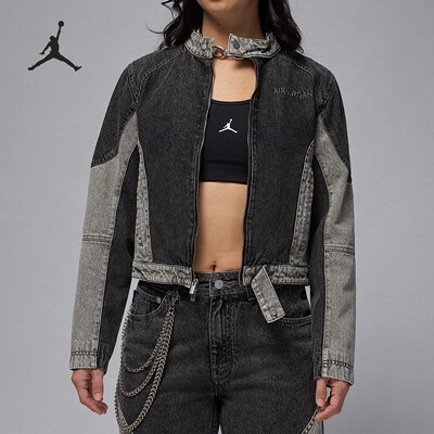 Nike/耐克官方正品Air Jordan女士拼接立领夹克外套HF9426-010
