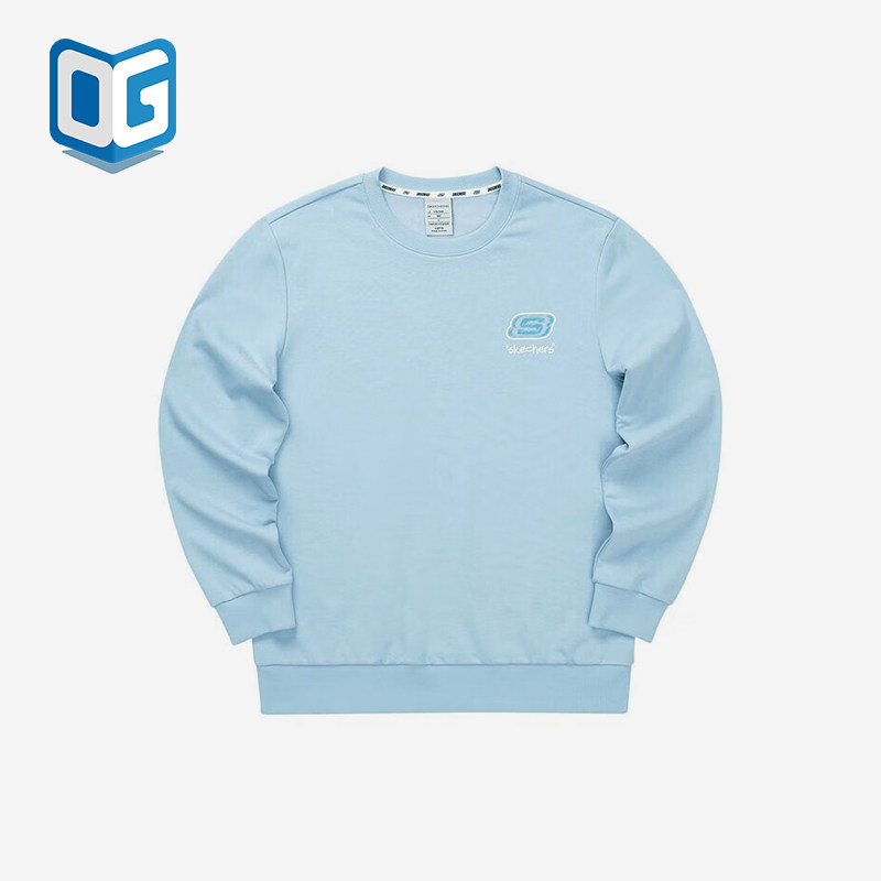 Skechers/斯凯奇正品秋季男女同款简约舒适经典运动休闲套头衫
