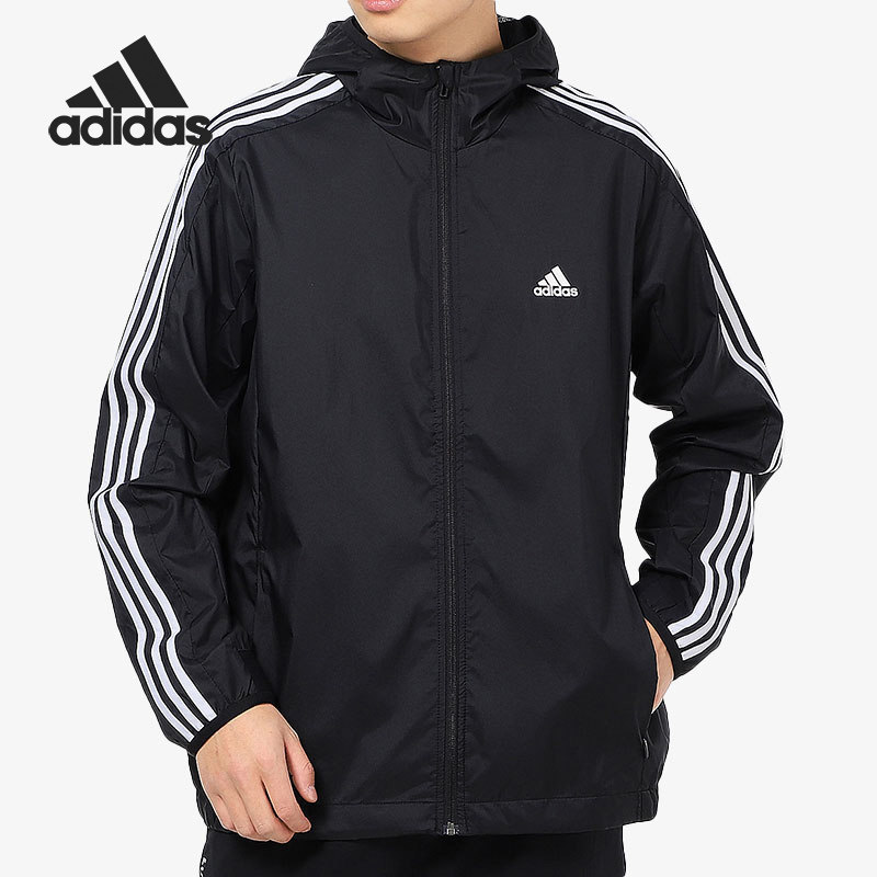 Adidas/阿迪达斯正品男子2021春季新款运动服连帽休闲外套GQ0622