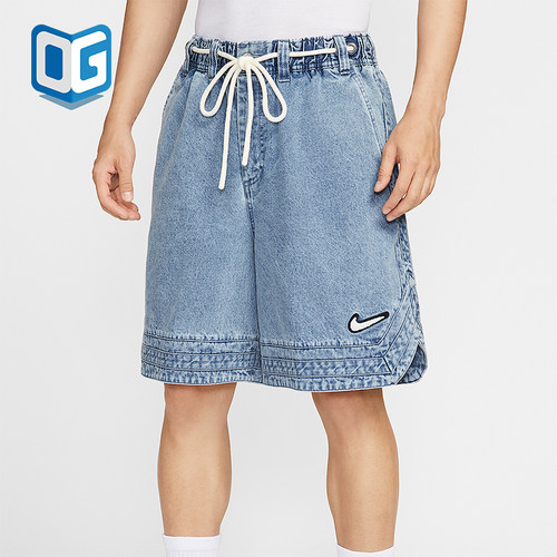 Nike/耐克正品夏季男士复古柔软牛仔布经典篮球短裤HV1914-436