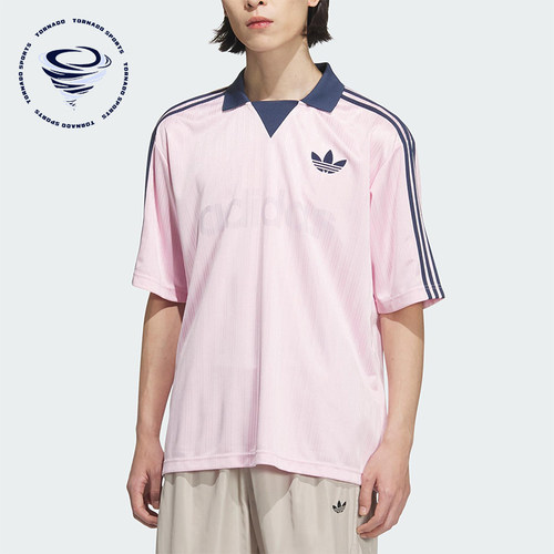 Adidas/阿迪达斯正品三叶草男士透气时尚休闲足球短袖T恤JX8982