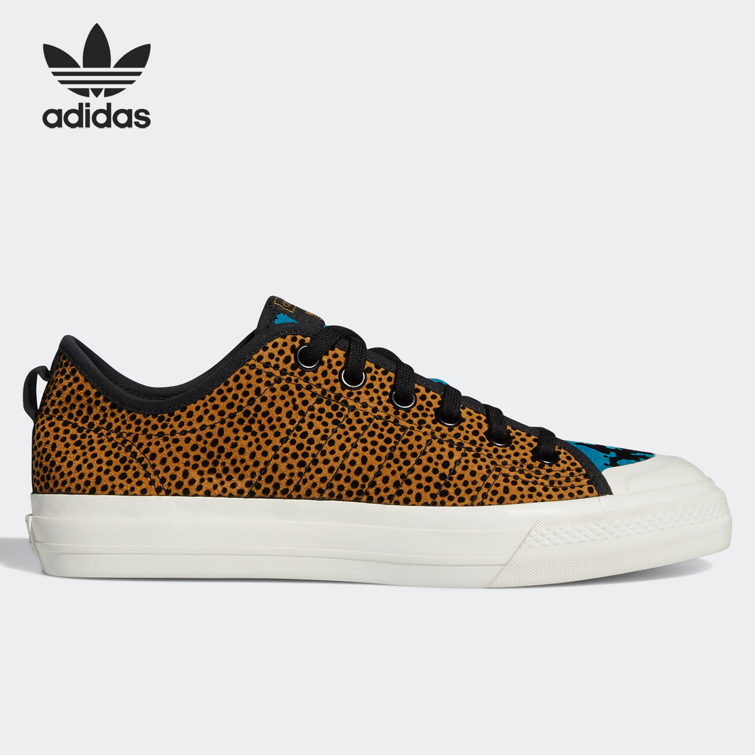 Adidas/阿迪达斯正品三叶草新款男女低帮格子豹纹休闲鞋FY7780