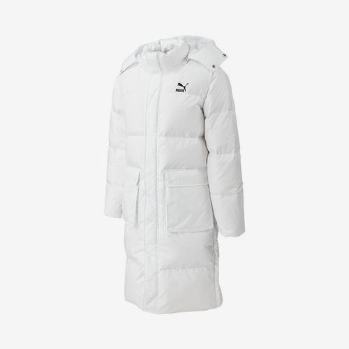 Puma彪马正品派克男女连帽长款背面印花休闲运动羽绒服539572-02