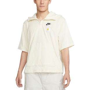 Nike/耐克官方正品男子宽松印花复古卫衣连帽衫短袖T恤DM5063-113