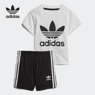 小童经典 短袖 短裤 Adidas CE1993 2019秋季 套装 DX2454 阿迪达斯正品