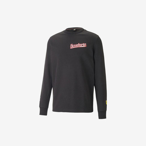 Puma/彪马正品男女同款字母图案圆领套头宽长袖卫衣538170-01
