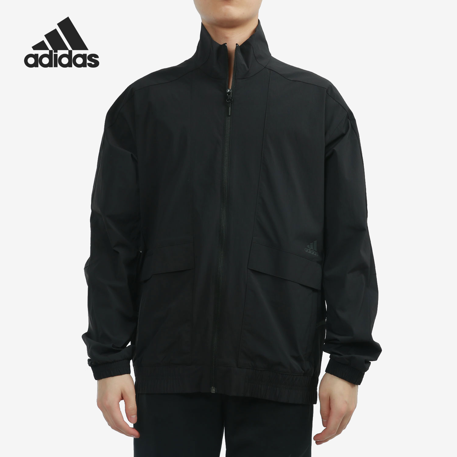 Adidas/阿迪达斯男子梭织透气休闲立领运动外套H40215