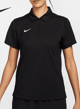 Nike/耐克正品DRI-FIT女士透气针织开衩休闲POLO衫IB8748-010