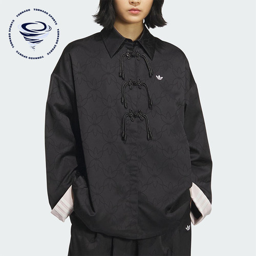 Adidas/阿迪达斯正品2025 三叶草女士新中式透气经典外套KB6407