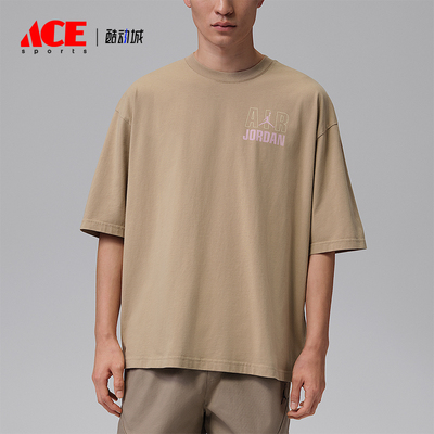 Nike/耐克正品JORDAN男士复古字母印花圆领休闲短袖T恤IF3117-247