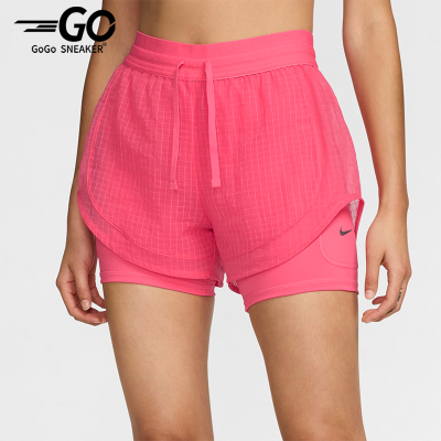 耐克女士跑步二合一运动短裤