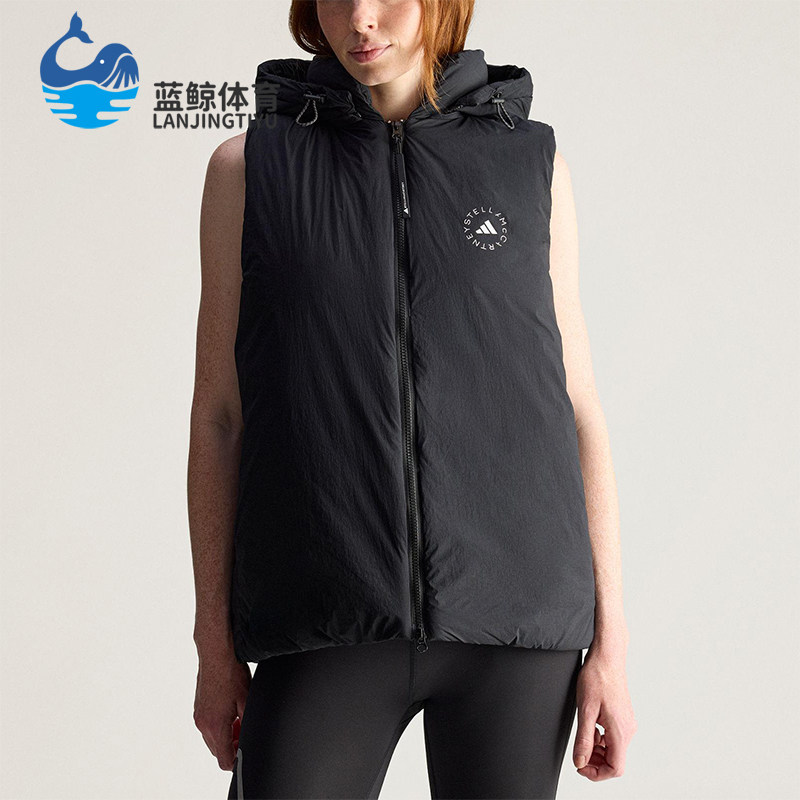 Adidas/阿迪达斯正品SMCPADEDVEST新款女经典黑色马甲棉服JW2038