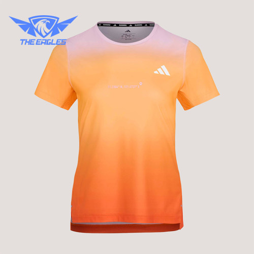 Adidas/阿迪达斯正品上海半程马拉松限定系列女经典短袖T恤KU5588