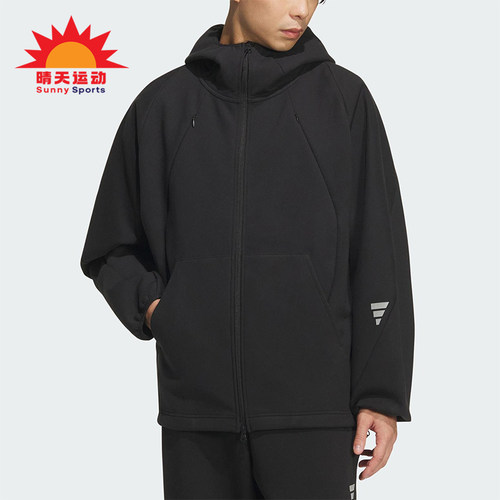 Adidas/阿迪达斯正品FUSTL M SWT HD男士运动连帽宽松外套KC6076