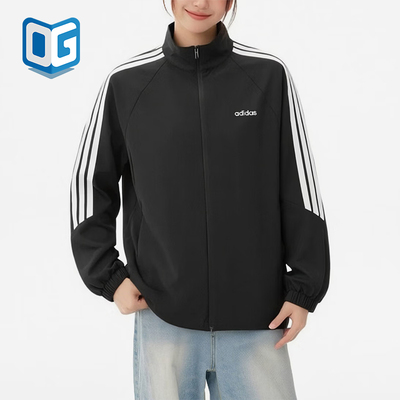 Adidas/阿迪达斯正品新款女士运动保暖经典拉链跑步外套KQ5370